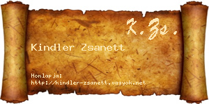 Kindler Zsanett névjegykártya